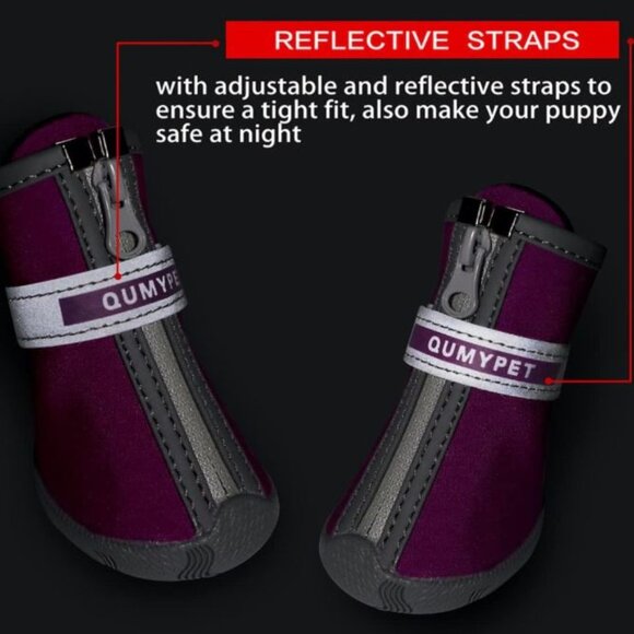 Purple Dog Shoes for Small Dogs - Size 4 - NIP - Picture 5 of 7